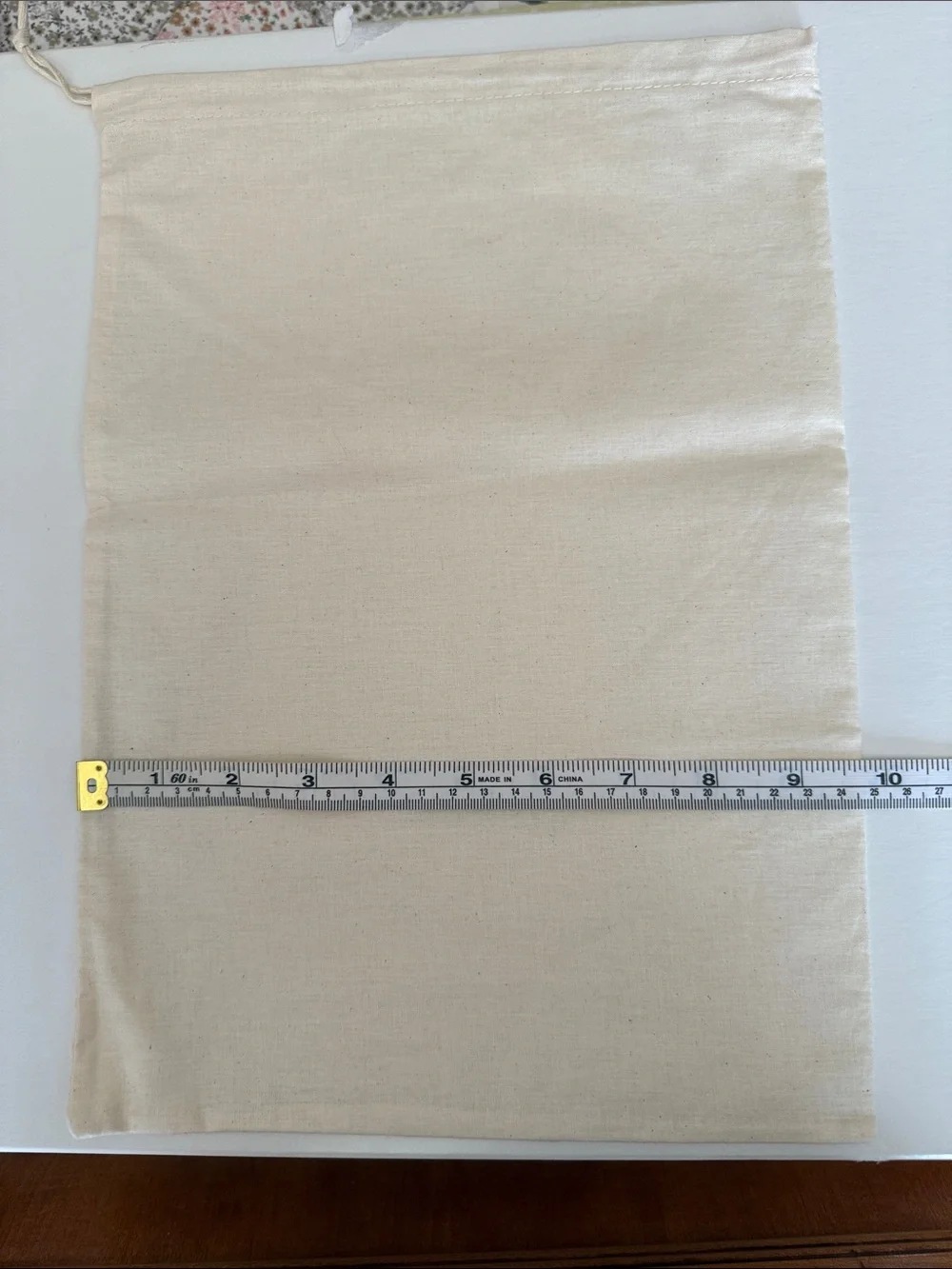 Frances Valentine Cream Canvas Drawstring Dust Bag